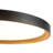 Chrysander 15-in Black dimmable LED Flush Mount with Gold Accents-124959507
