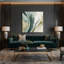 Aquarelle abstraite 36, art mural sur toile grise