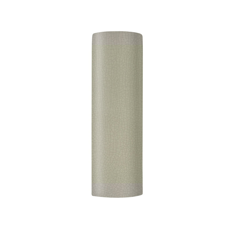 Applique murale en céramique Azem, Incandescent, Craquelure vert céladon, H 24 po x l 5,25 po x P 4 po