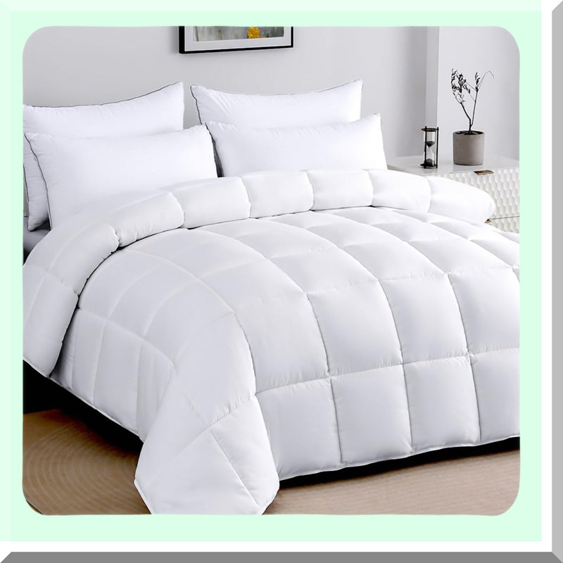 Luxury Cloud Comforter - Oversized 120"x 132" - All Season Lightweight Down Alternative Duvet Insert - Fluffy Microfiber - Breathable & Cozy - White