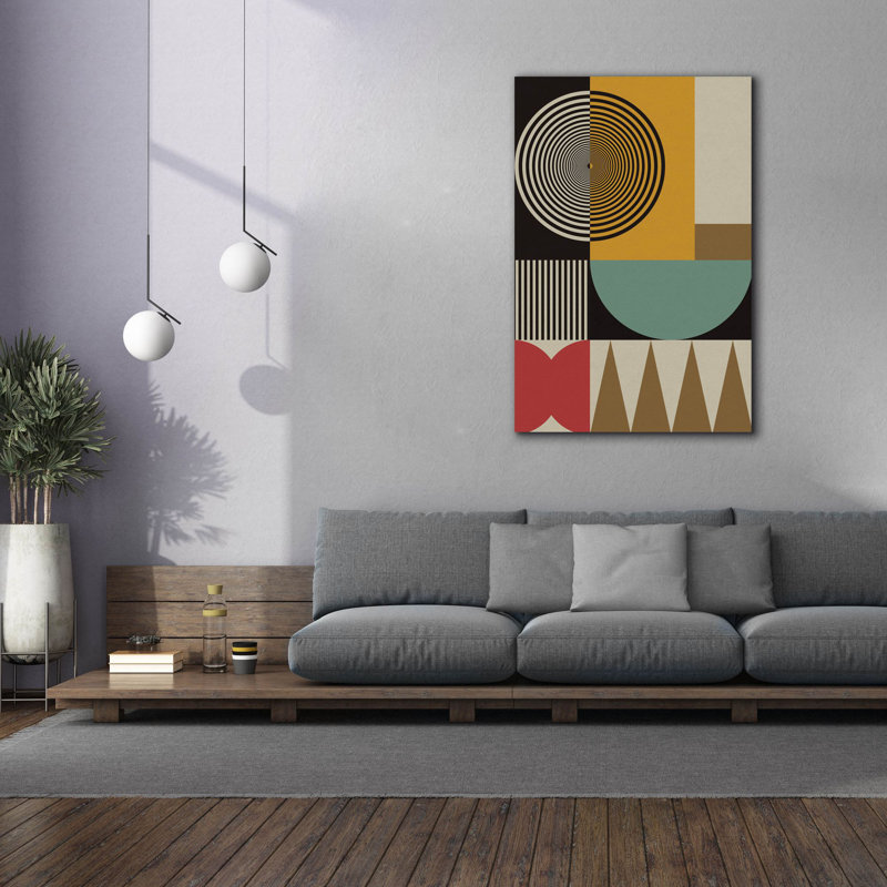 «Epke Abstract Geometric 12», reproduction sur toile tendue, H 60 po x l 40 po x P 1,5 po