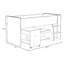 Lit mezzanine simple avec matelas Parisot-2121412252
