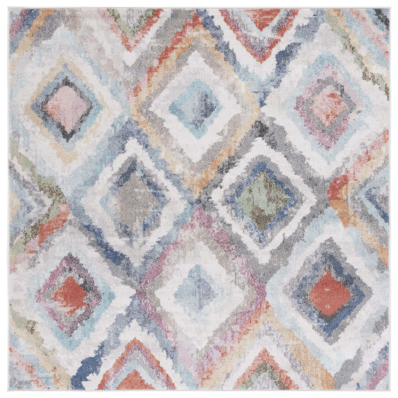 Edon 500 Performance Geometric Rug, Square 6'7"