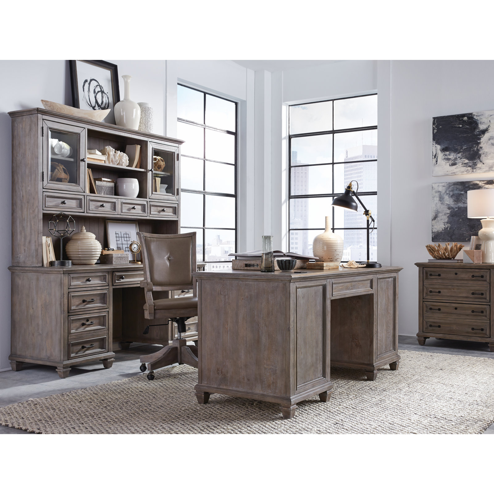 Kerey Credenza Desk, Dove Tail Gray