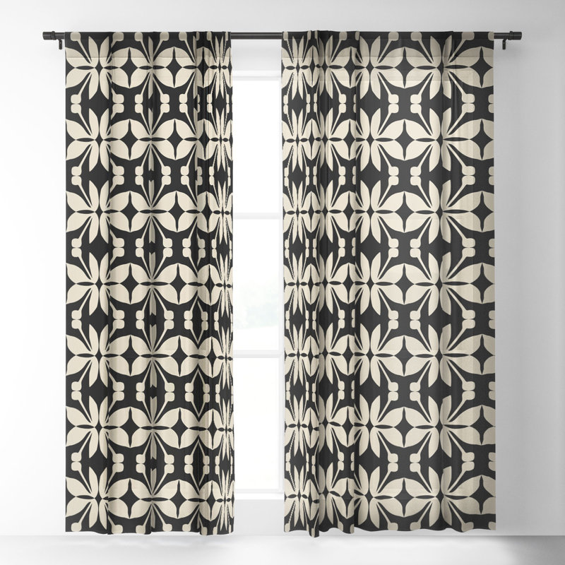 Mirimo Algarve 1pc Sheer Window Curtain Panel, 50" W x 63" L