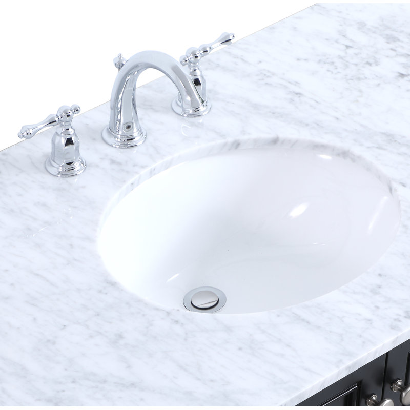 Ensemble de meuble-lavabo simple 48 po Bonsai, Noir