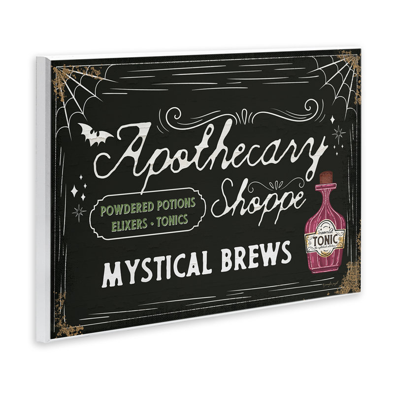 «Mystical Brews Apothecary Shoppe», art mural par Jennifer Pugh, H 10 po x l 15 po