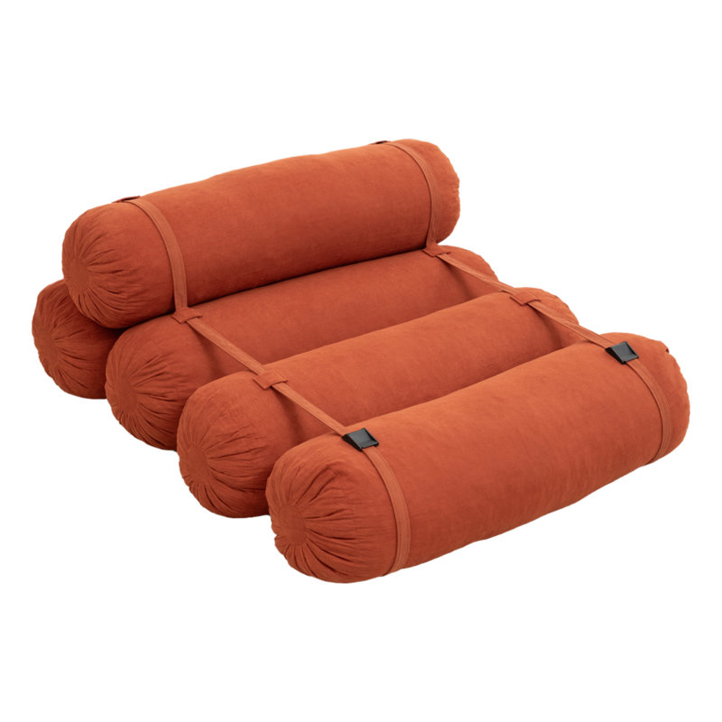Canapé en velours côtelé avec bretelles réglables Corduroy, Velours côtelé orange