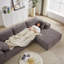 Ensemble de canapé modulaire rembourré en chenille Modern, canapé de salon modulaire en L de 108 pouces avec 6 coussins, combinaison gratuite-106762616