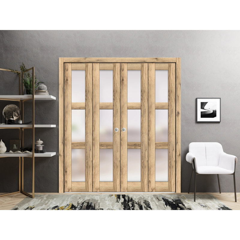 Porte à panneaux pliante Lucia, 96 po x 96 po