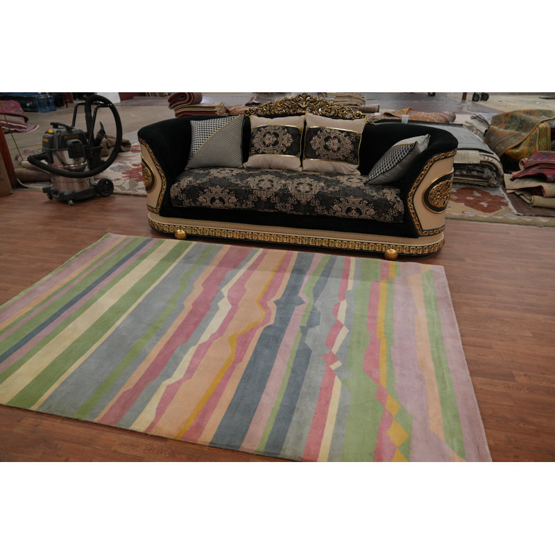 Tapis de style Gabbeh à teinture végétale 6 x 9