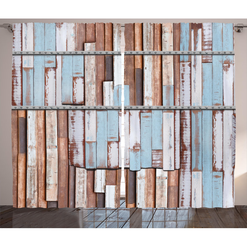 Amita Semi Sheer Curtain Pair, 54" W x 96" L