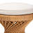Carrolyn Bohemian Light Honey Rattan Footstool