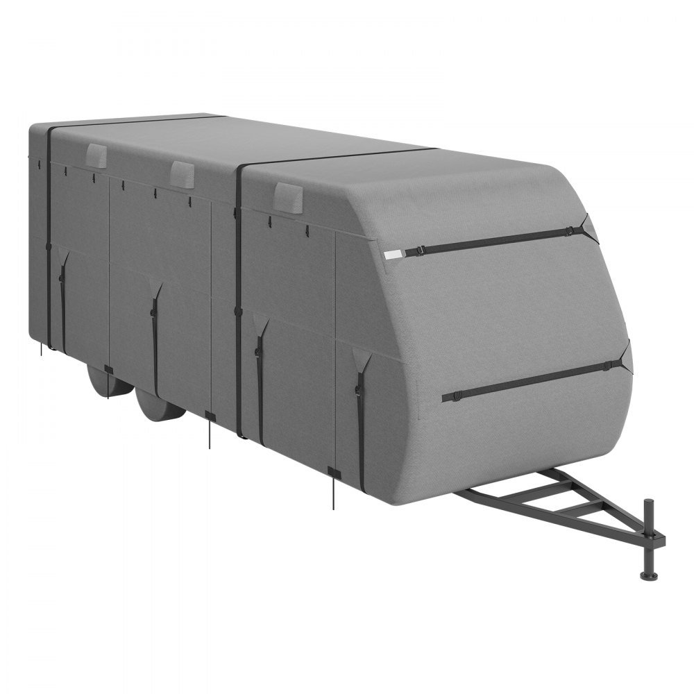 UV Resistant Rip-stop Trailer Cover Richeer 300D RV Travel Trailer Cover | 27'-30' Waterproof Windproof Cover With Storage Bag & Tire Covers RV Cover