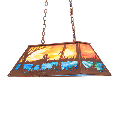 Luminaire suspendu 33 po long orignal au lac Oblong