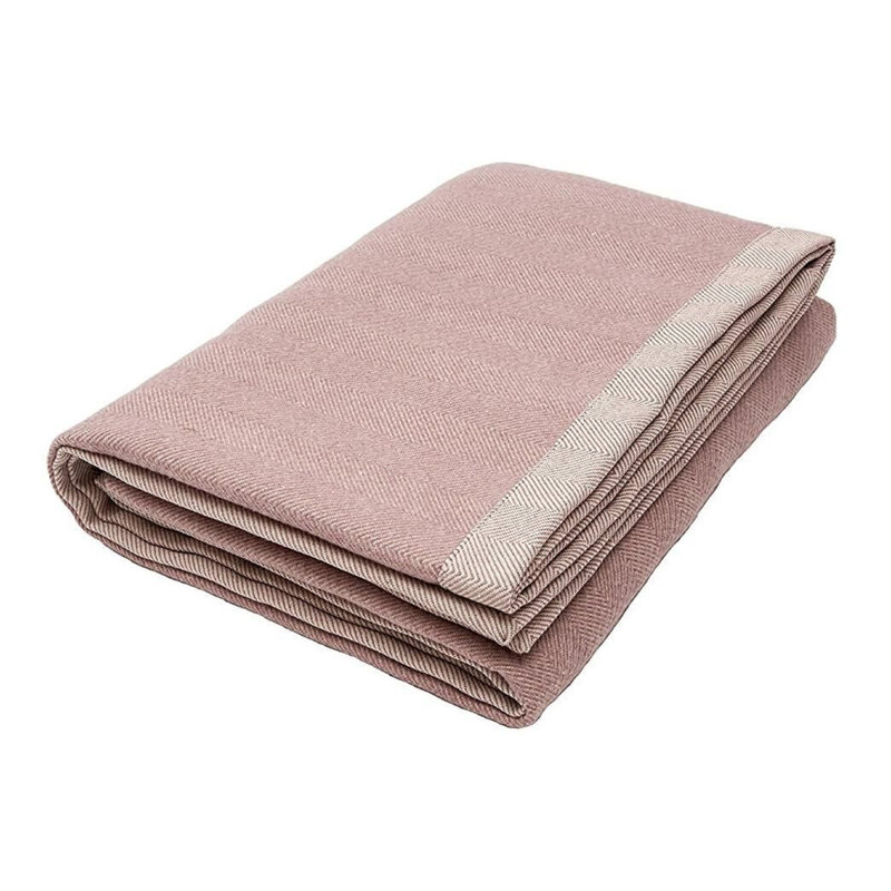 Herringbone Throw Blanket, Lilac, W130 x L200cm