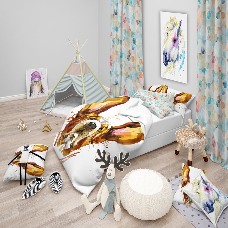 Ensemble de housse de couette moderne et contemporaine, Housse simple + 1 taie décorative