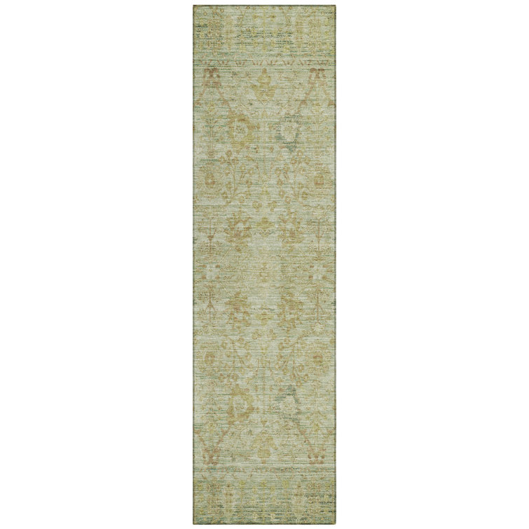 Machine Washable Indoor/Outdoor Segin ACN1106 Sage Rug