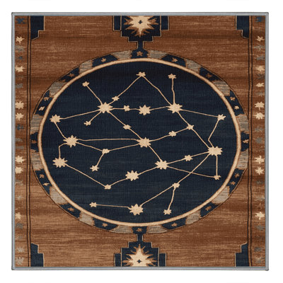 Tapis brun lavable à la machine