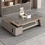 Bureau de direction 86,61 po moderne en forme de L gris minimaliste-1893705426