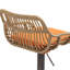Ensemble de 2 tabourets de bar modernes pivotants avec repose-pieds réglables pour la cuisine et la salle à manger (orange)
