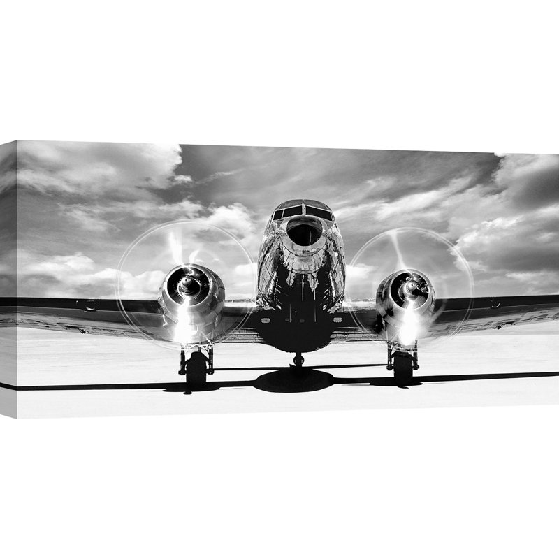 Airplaine Taking Off - Wrapped Canvas Print, 50cm H x 100cm W