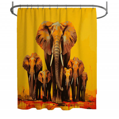 Elephant Animal Shower Curtain