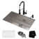 Kraus 32-in Standart Pro Kitchen Sink Combo Set with Bolden™ Kitchen Faucet and Soap Dispenser