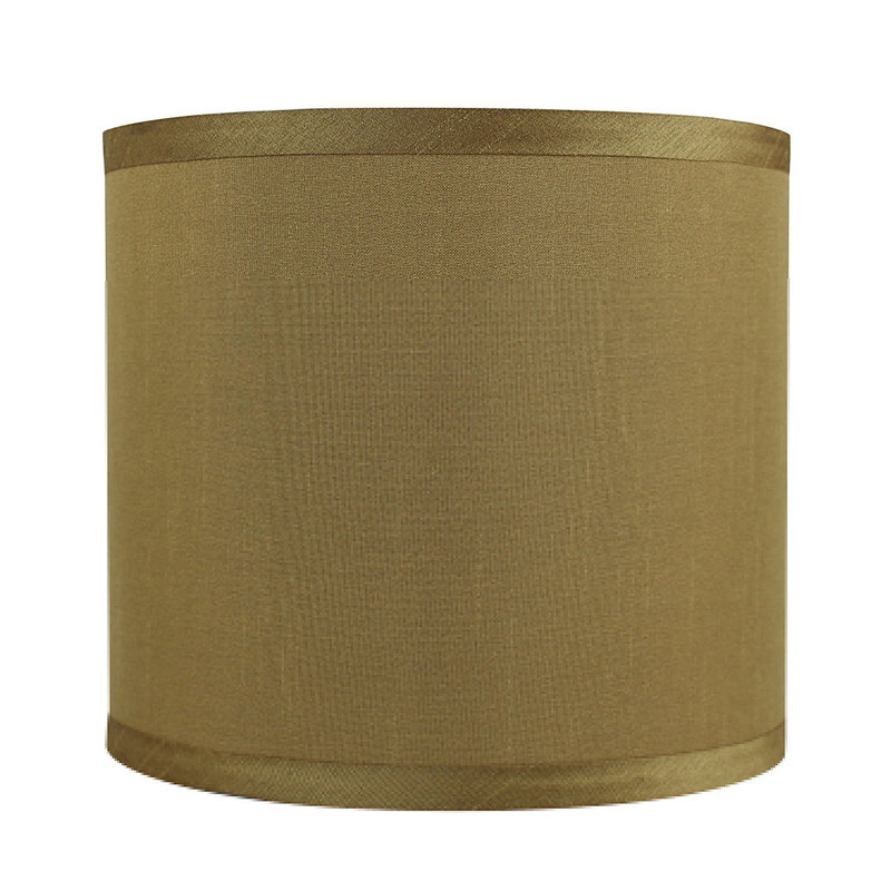 Ganya Silk Drum Lamp Shade, Gold, 7" H x 8" W x 8" D