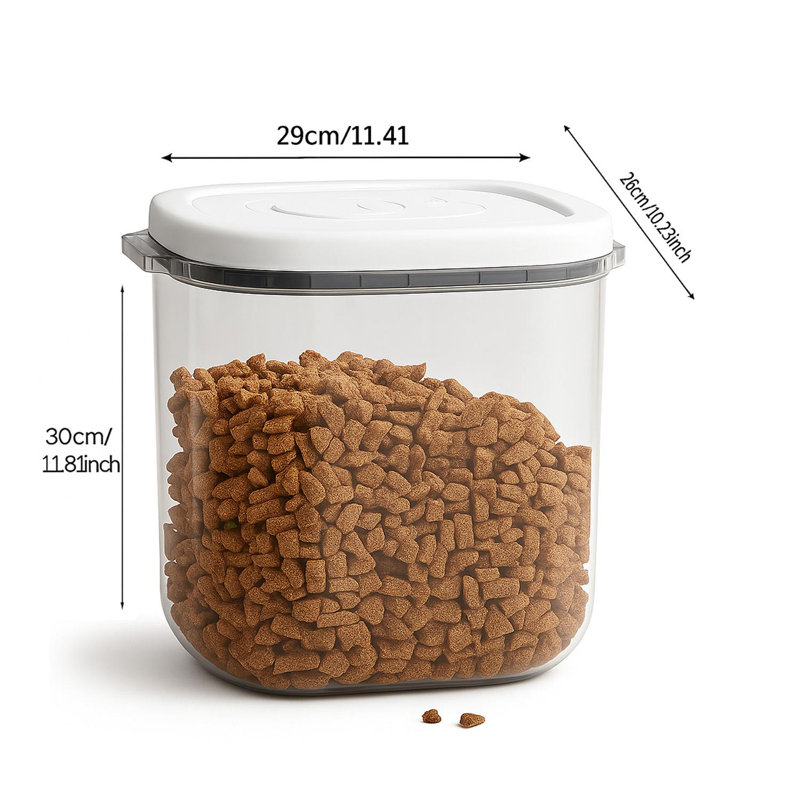 15L Airtight Food Storage Container With Lid – Large Clear Plastic Box For Dry & Bulk Food – Ideal For Rice, Flour, Pasta, Pet Food – Leakproof, Stackable & Durable