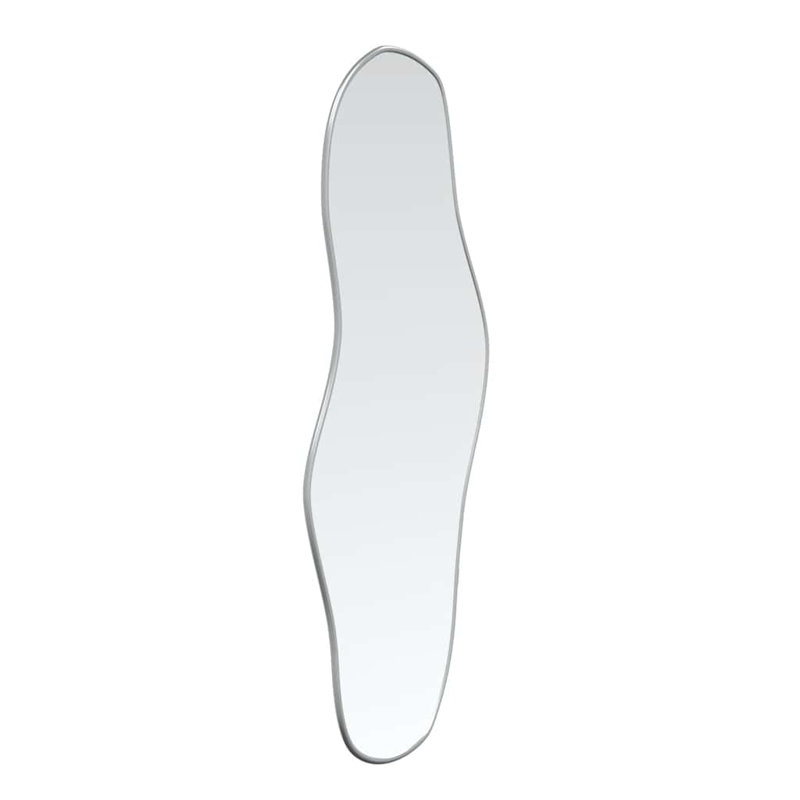vidaXL Wall Mirror Glass, PVC Wall mounting, Silver, 39.37 in x 17.72 in