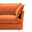 Canapé modulaire long en L avec housse avec housse, canapé 4 places avec accoudoirs souples, canapé à assise profonde en chenille avec 2 grands coussins, canapé confortable pour le salon, appartement, tissu en chenille, orange-1093526507