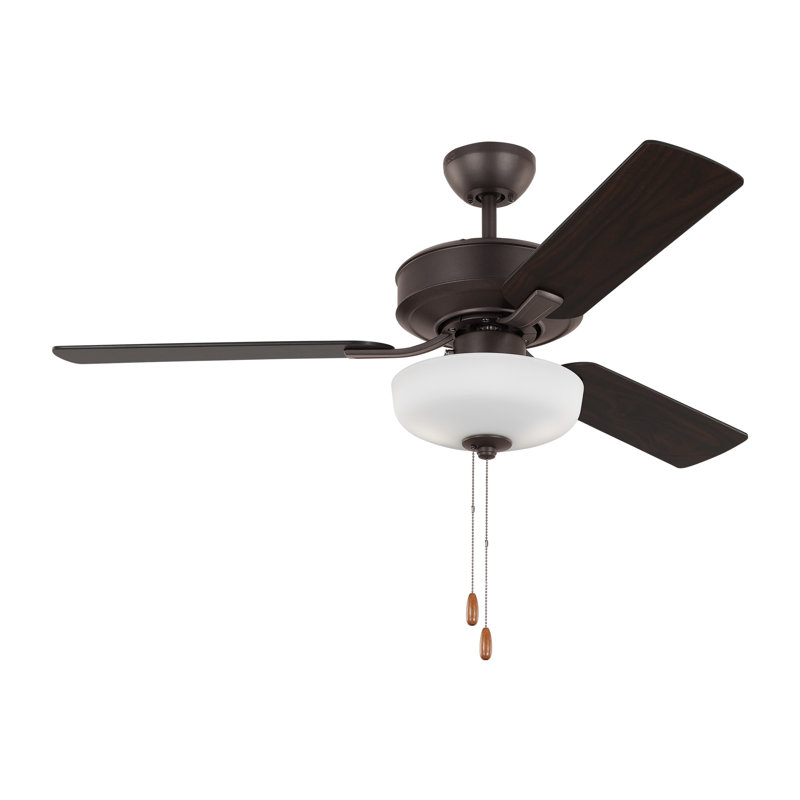 Ventilateur de plafond 48 po avec lumières DEL, Bronze / noyer américain, Bronze