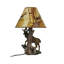 Lampe de table North American Bull Moose avec abat-jour