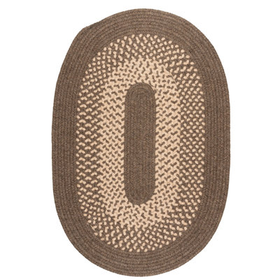 Tapis réversible en mélange de laine Lionel - brun rôti