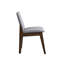 Ensemble de salle à manger 7 pièces - Table rectangulaire en noyer gris, 6 chaises rembourrées, style scandinave, finition grise, sièges confortables, charme irrésistible