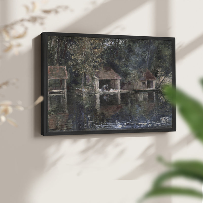 Paysages rétro-CCLII - reproduction encadrée, H 11 po x l 14 po, Noir