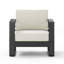 CHAISE CLUB MAYA BAY MP1, FINITION NOIRE AVEC COUSSIN BEIGE-1538600188