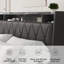 Base de lit double, tête de lit ergonomique, plateforme, prises, chargeur, tablette de rangement-790401834