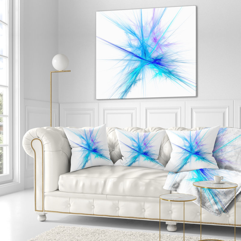 Criss Cross Spectrum of Light - Coussin imprimé abstrait, 16 po x 1 po, Coussin décoratif