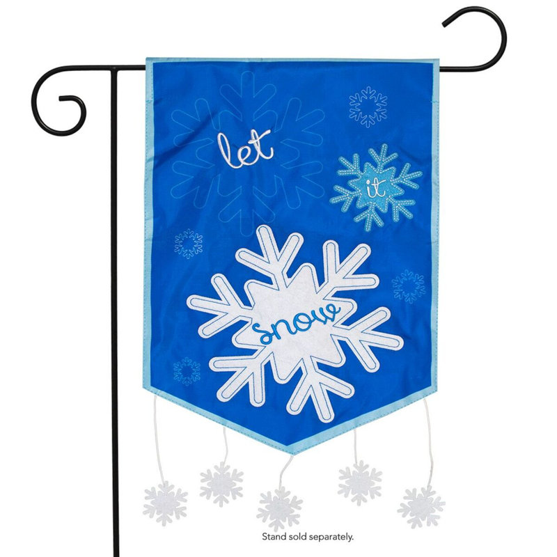 Let It Snow Applique drapeau de jardin
