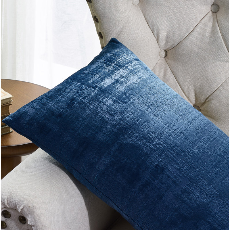 Rectangular Lumbar Cushion Cover, Majolica Blue