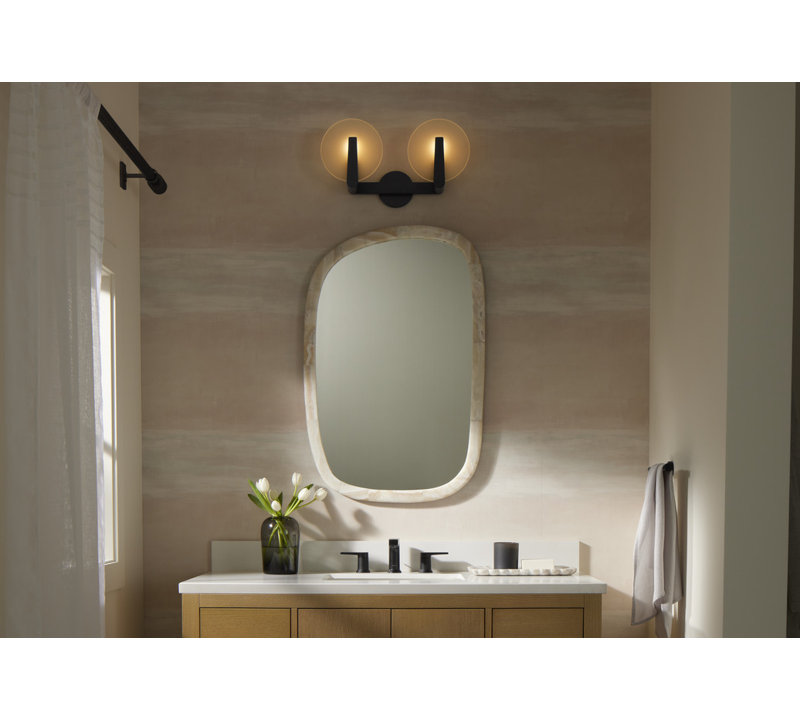 Hint Two-Light Sconce, Matte Black