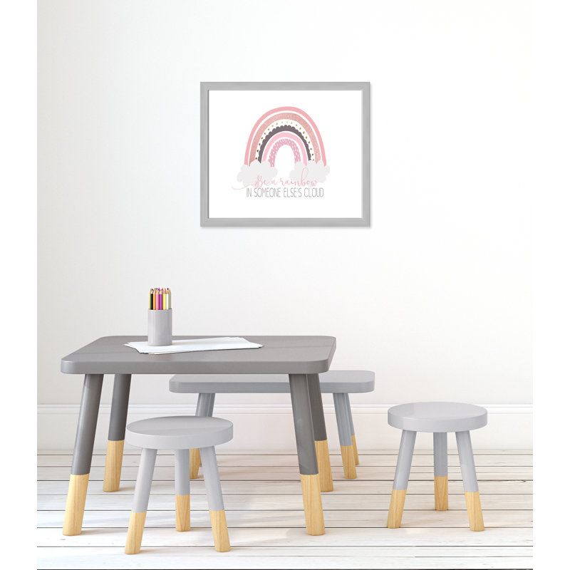 Être un arc-en-ciel, H 22,5 po x l 26,5 po x P 0,63 po, Cadre argenté