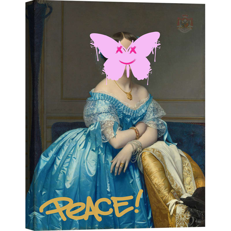 Pop And Funny Portraits Of Ladies And Knights, Princesse by Eric Chestier - Wrapped Canvas Print, 60cm H x 40cm W