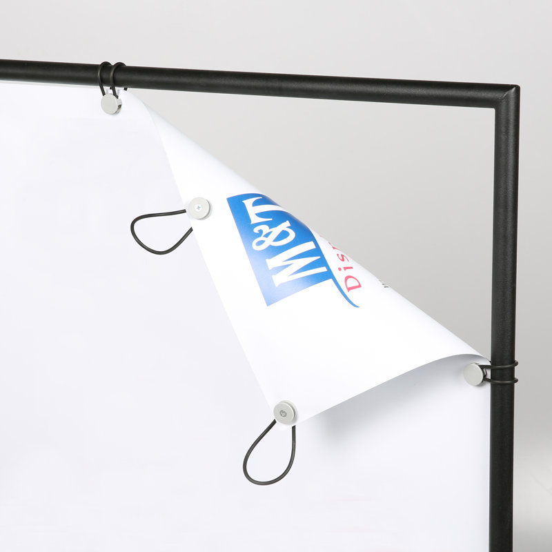 Black Aluminum Frame Sidewalk Sign Holder with Water Base