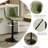 Roundhill Furniture Kovyn Contemporary Adjustable Barstool With Faux Leather Swivel Seats, Set Of 2, Green-1477570196