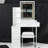 Jamie Cabinet Vanity Table with Padded Stool-2087692803