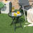 Round Metal Folding Outdoor Side Table , 18'' in. W 18'' in. D