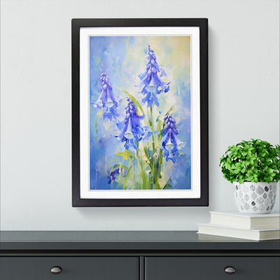 Bluebell Flower Impressionism - Framed Print
